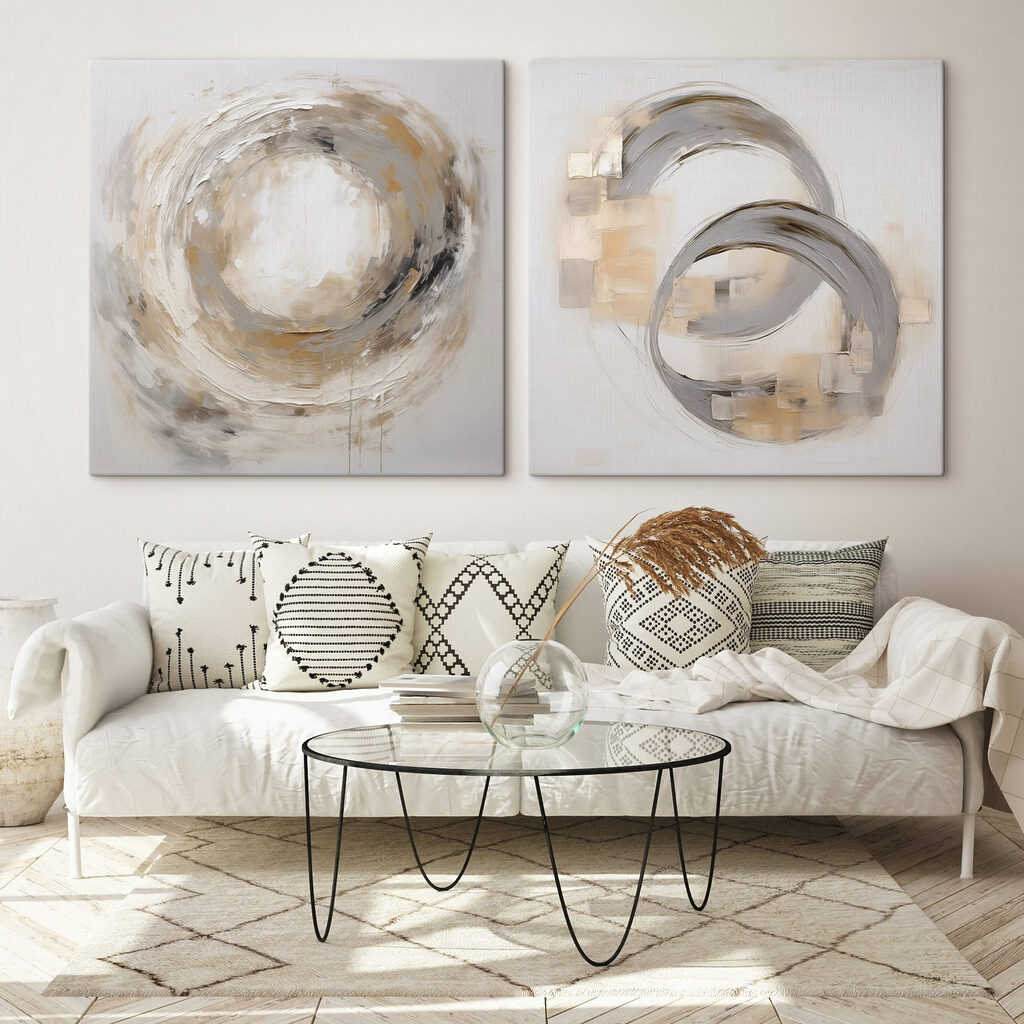 Schilderij van een cirkel en een cirkel — interieur 2