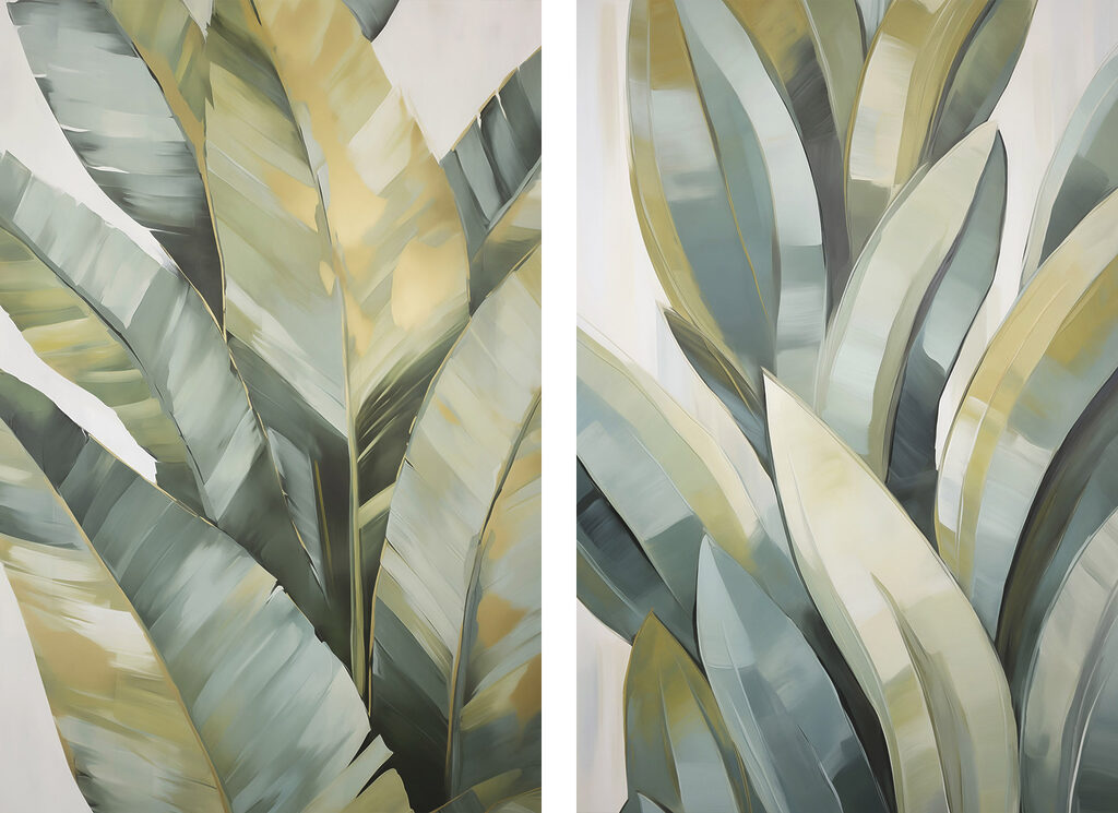 Schilderij van bladeren — volledig ontwerp