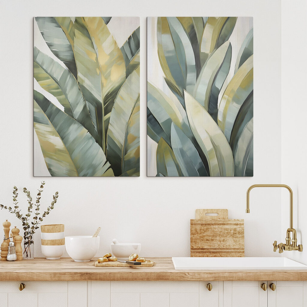 Schilderij van bladeren — interieur 2
