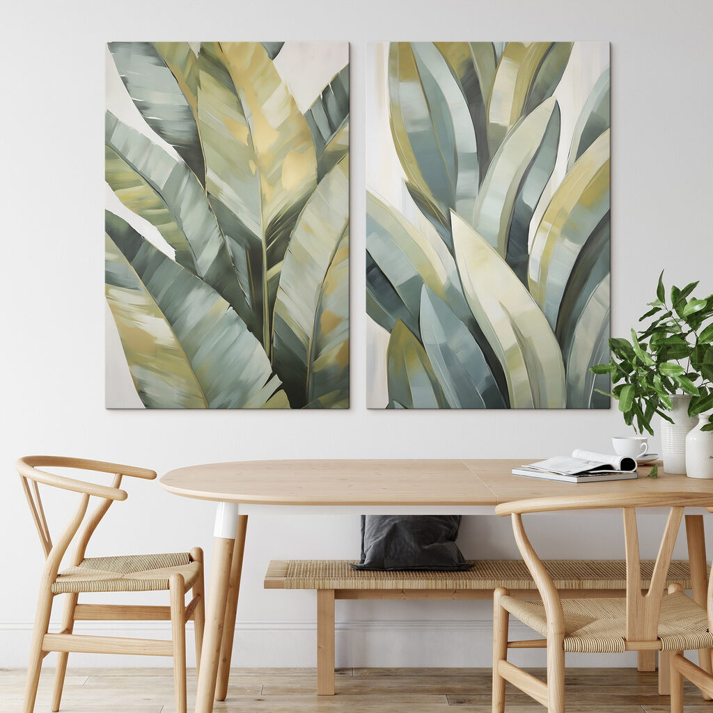 Schilderij van bladeren — interieur 1