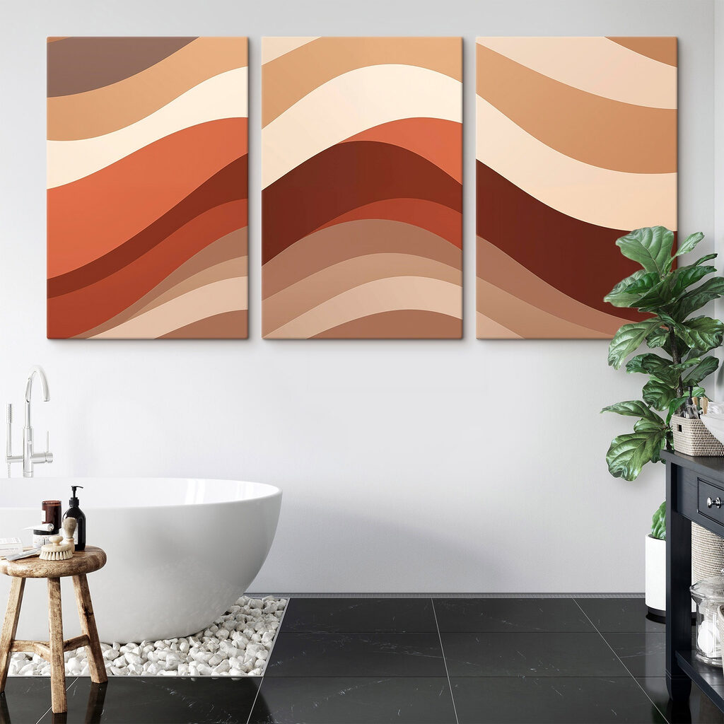 Golvende stromen van warme kleuren — interieur 2