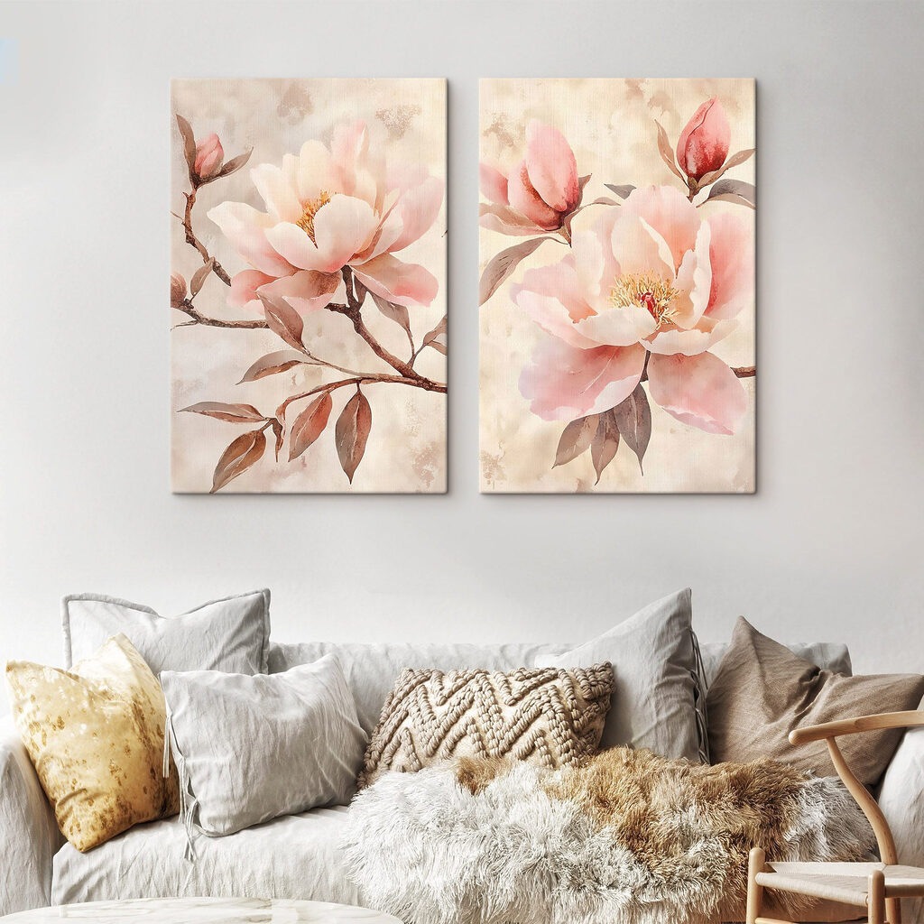 Verfijnde bloemen in zachte tinten — interieur 2