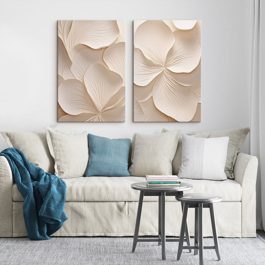 Zachte bloemblaadjes in subtiele harmonie — interieur 1