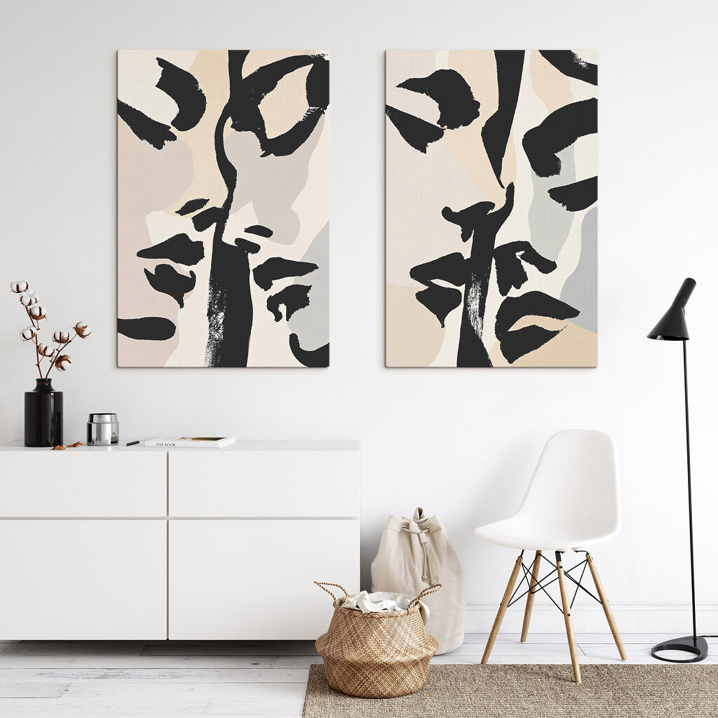Collage van het gezicht van een vrouw — interieur 2