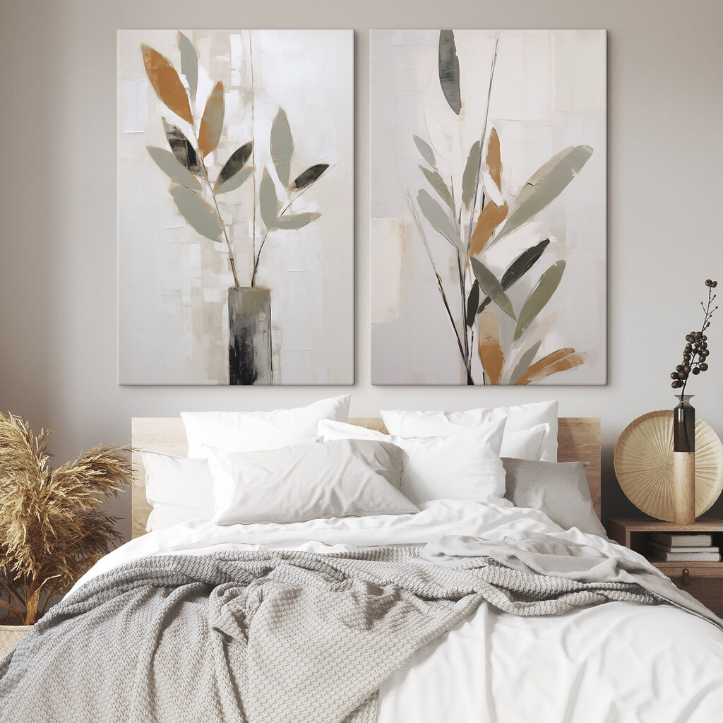 Takjes in smalle vazen — interieur 2