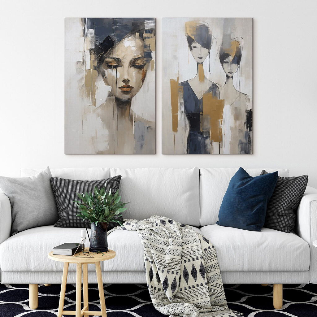 Portretten tussen hoge stroken — interieur 2