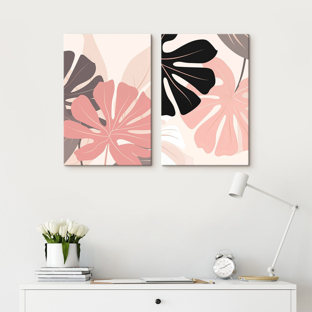 Elegante bladeren in zachte tinten — interieur 2