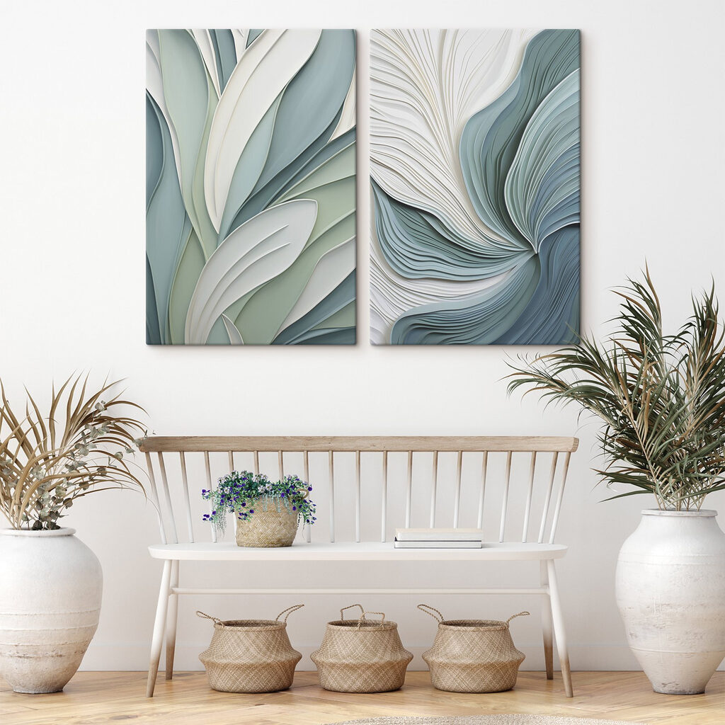 Zachte rondingen in rustige kleuren in een interieur