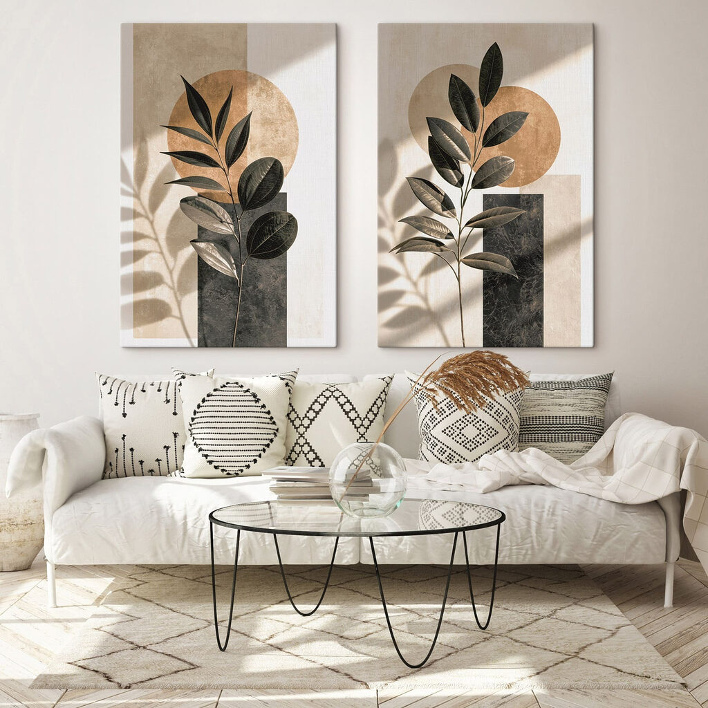 Bloemrijke elegantie gaat hand in hand met geometrische vormen — interieur 1