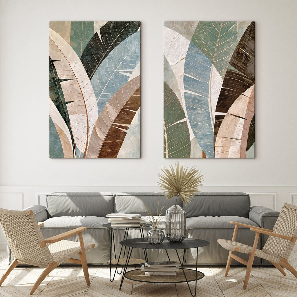 Bladeren in gedempte kleuren — interieur 2