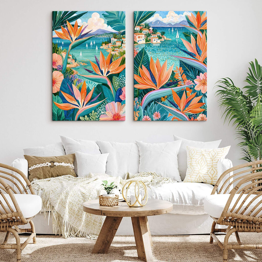 Collage van bloemen en planten — interieur 2