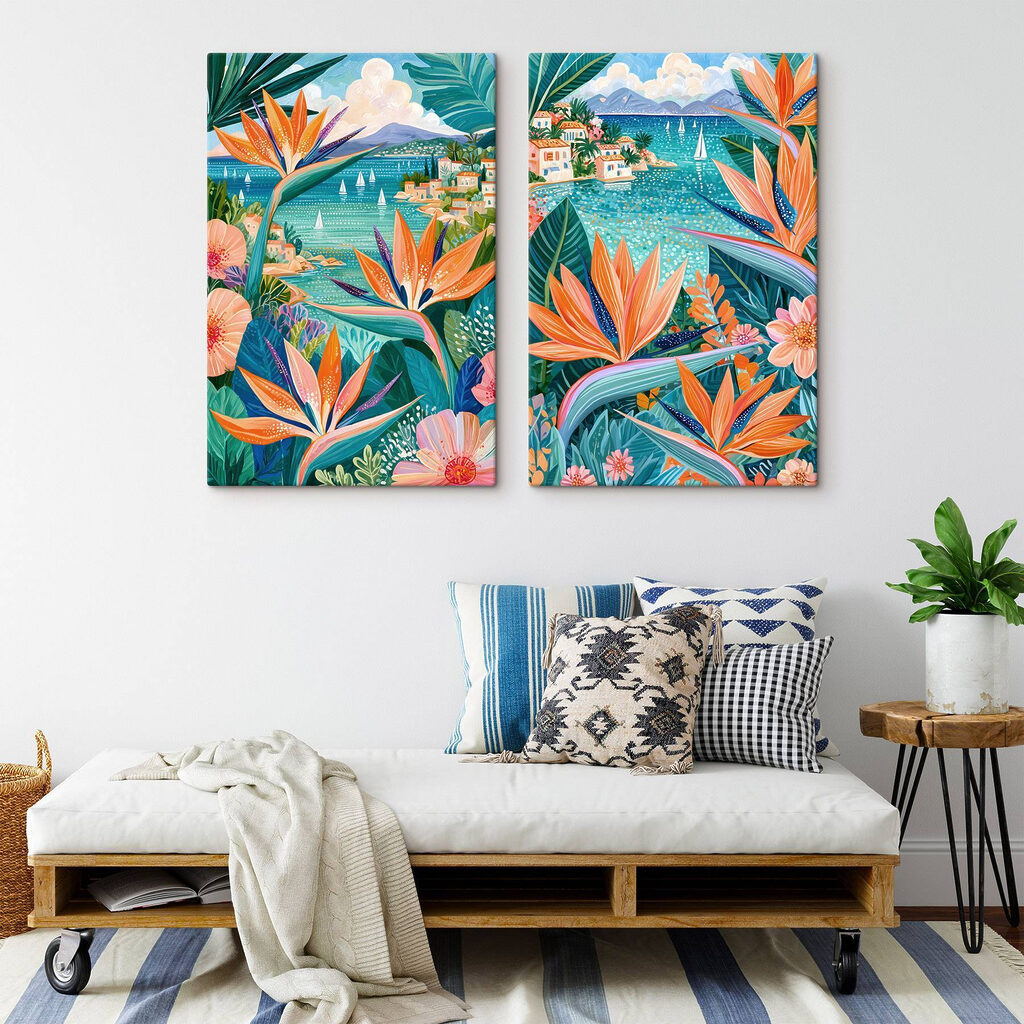 Collage van bloemen en planten — interieur 1