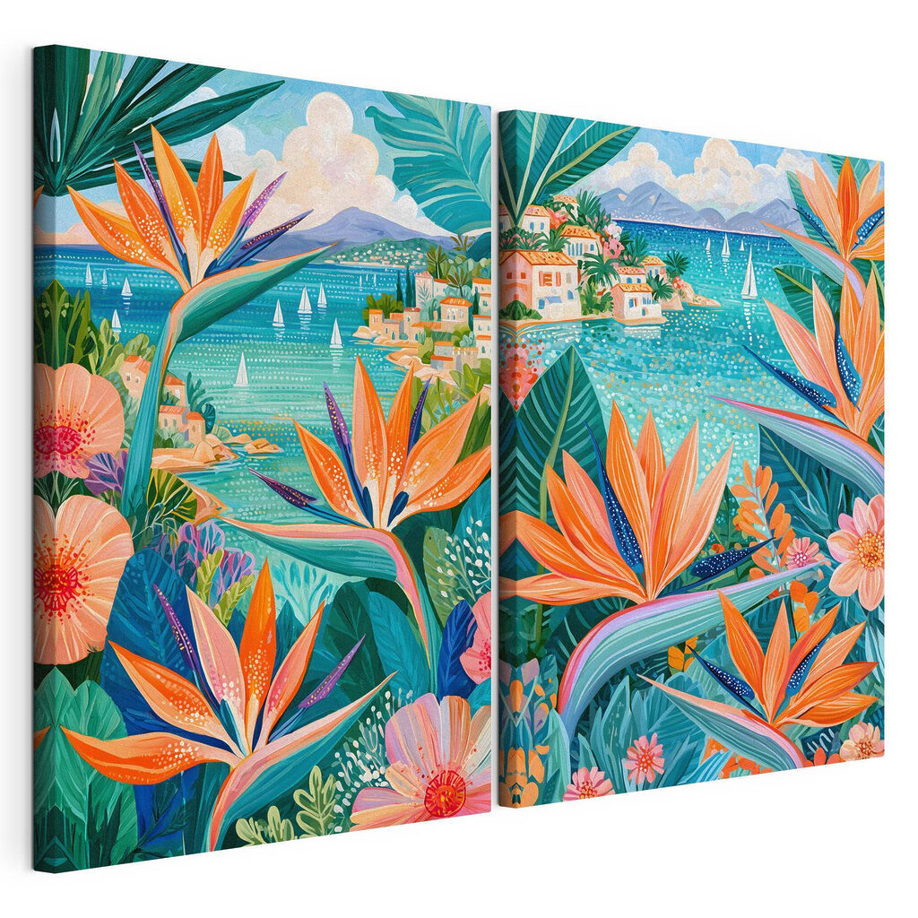 Collage van bloemen en planten — productweergave