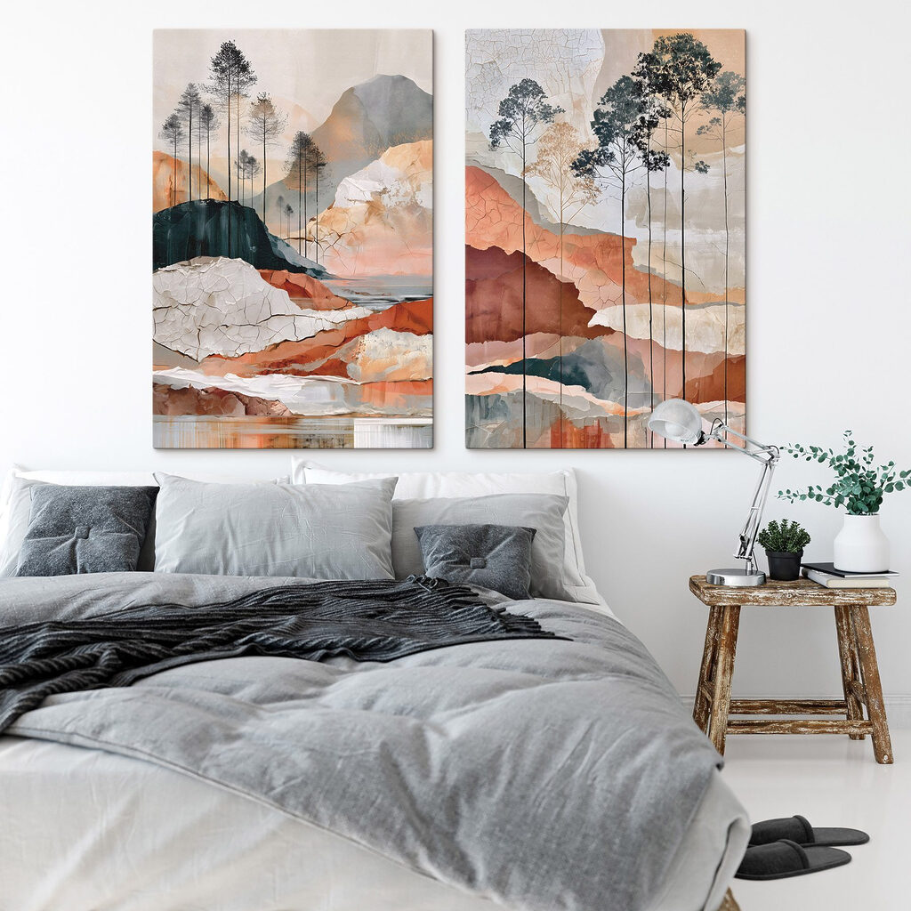 Schilderij van een landschap met bomen en water — interieur 1
