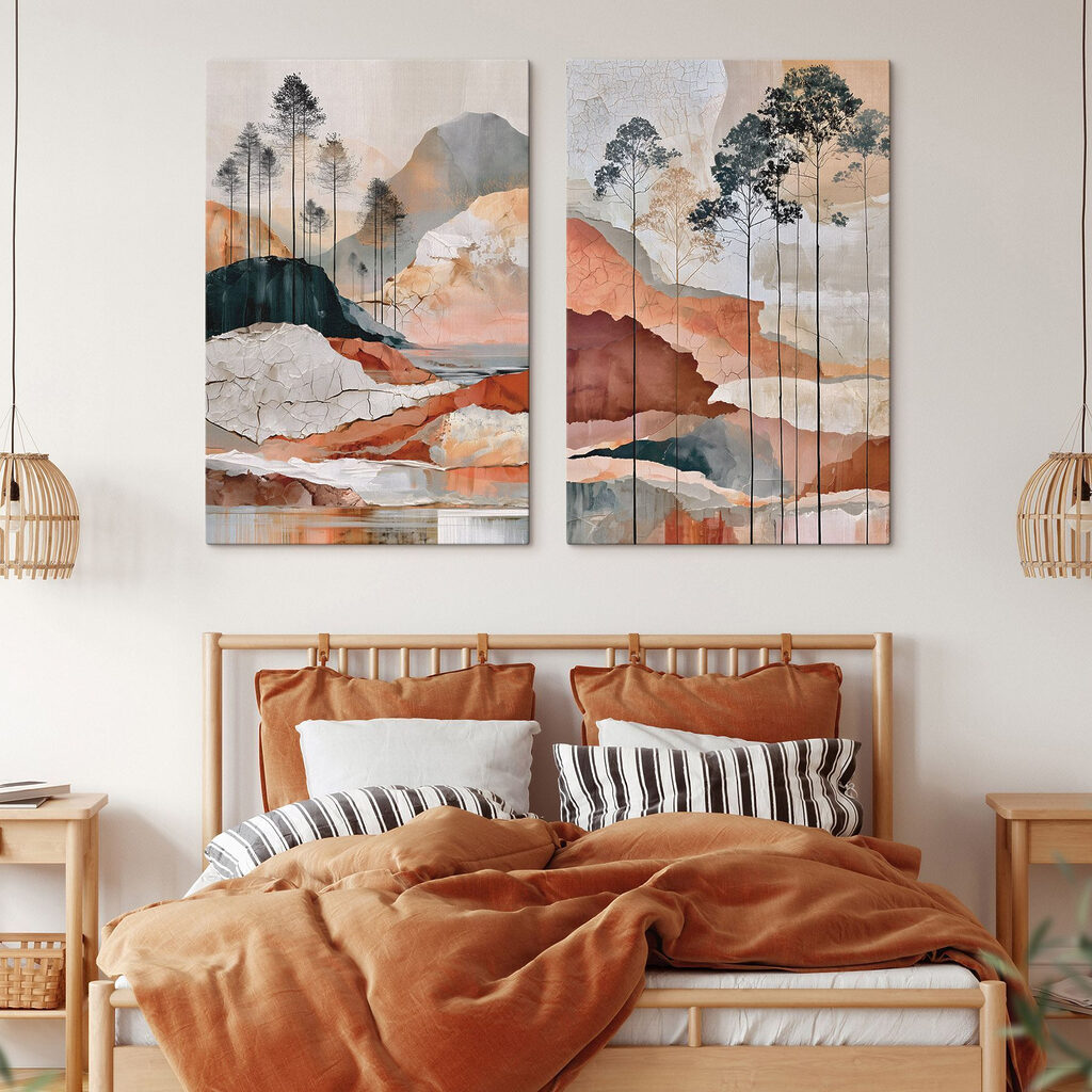 Schilderij van een landschap met bomen en water — interieur 2