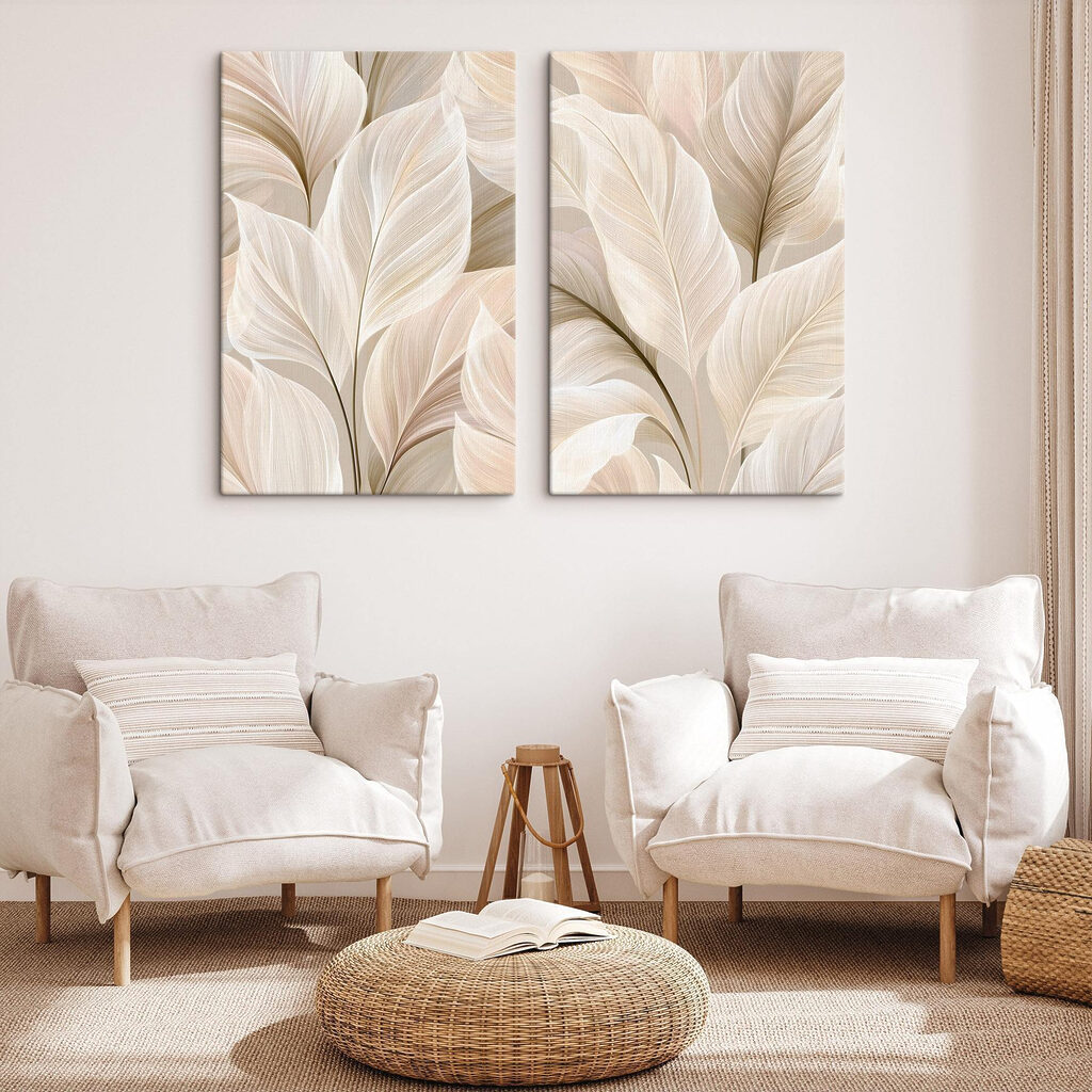 Fijne blaadjes in zachte tinten — interieur 2