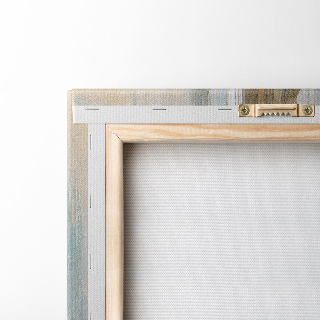 Schilderij van een gebouw met bogen — achterkant