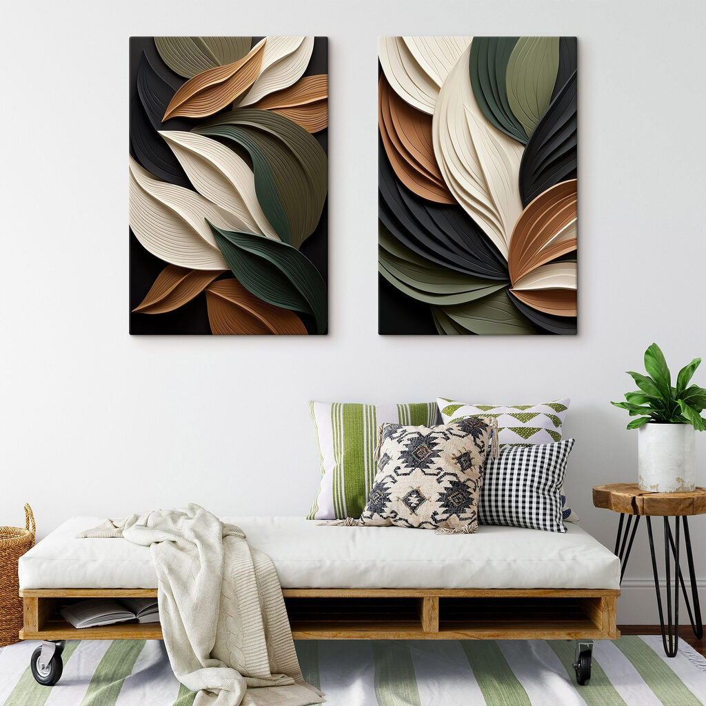 Bladeren in donkere vouwen — interieur 2