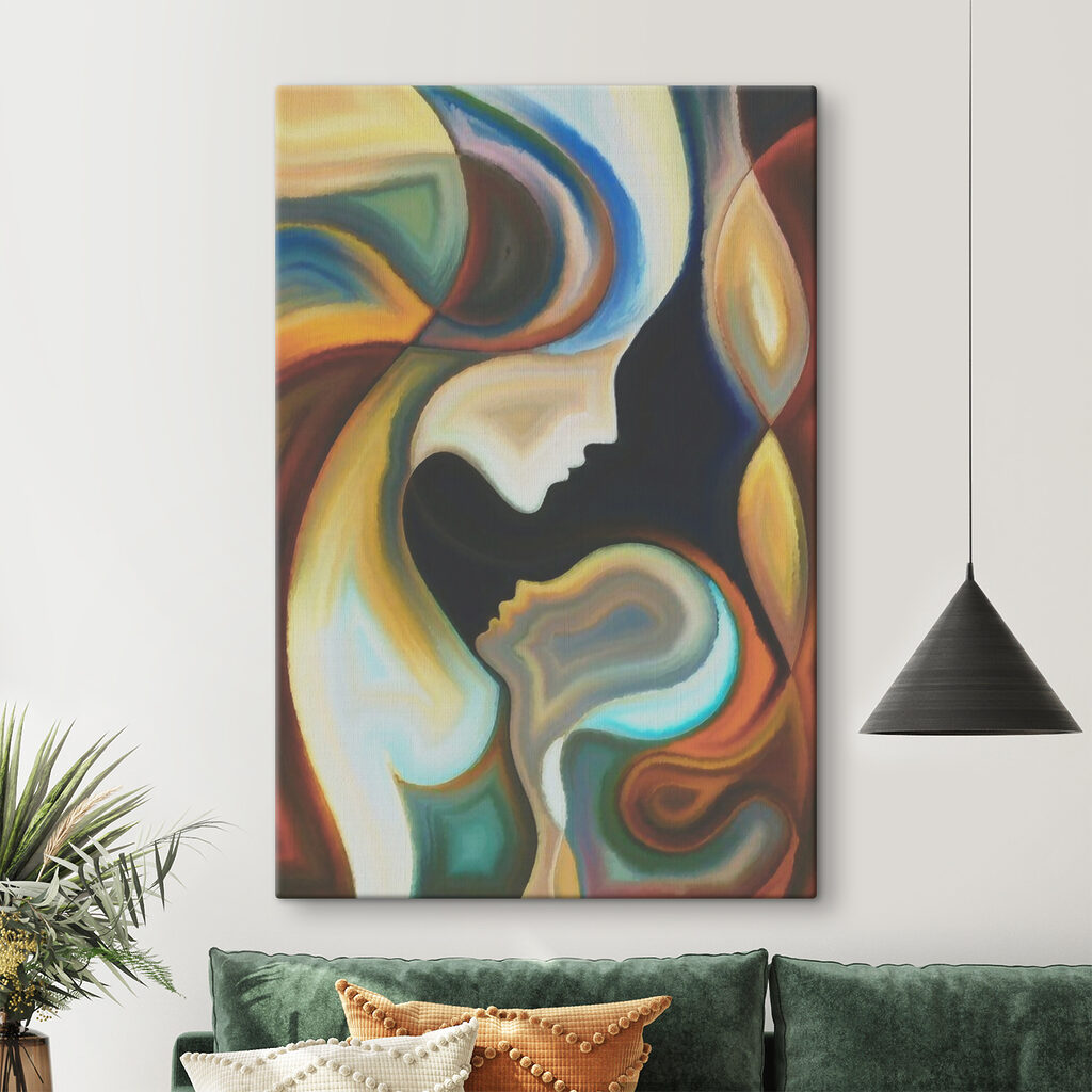 Gezichten vloeien samen — interieur 1