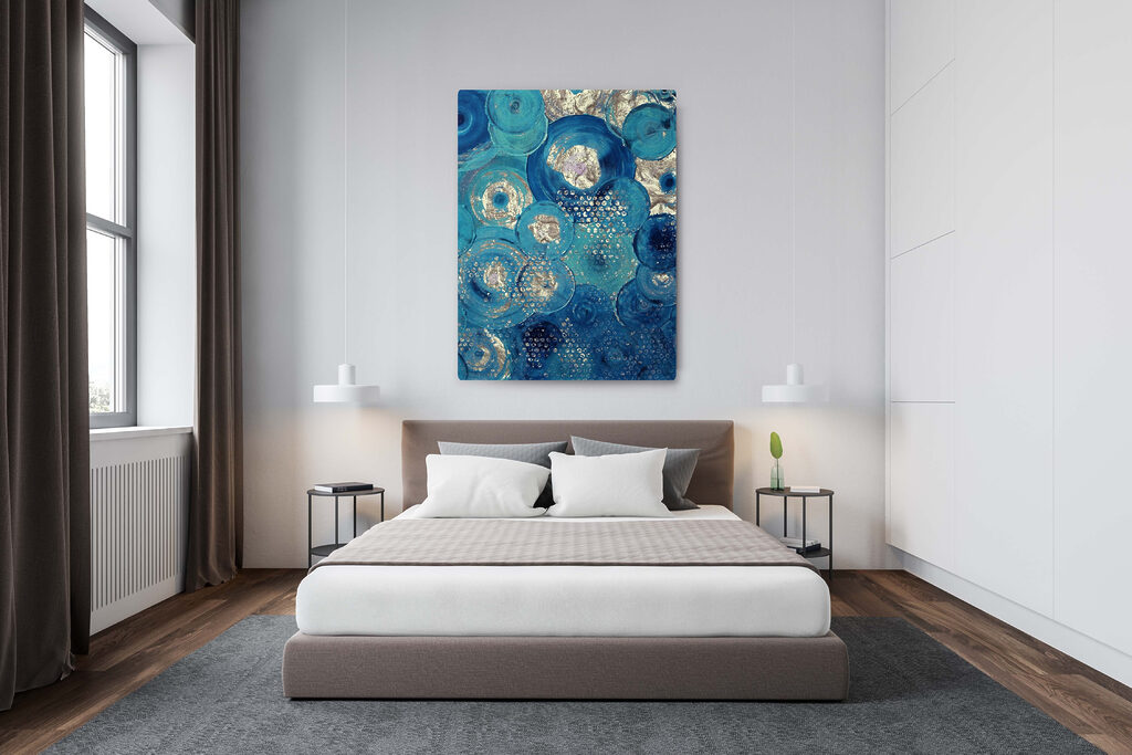 Blauwe cirkels vol glans — interieur 5