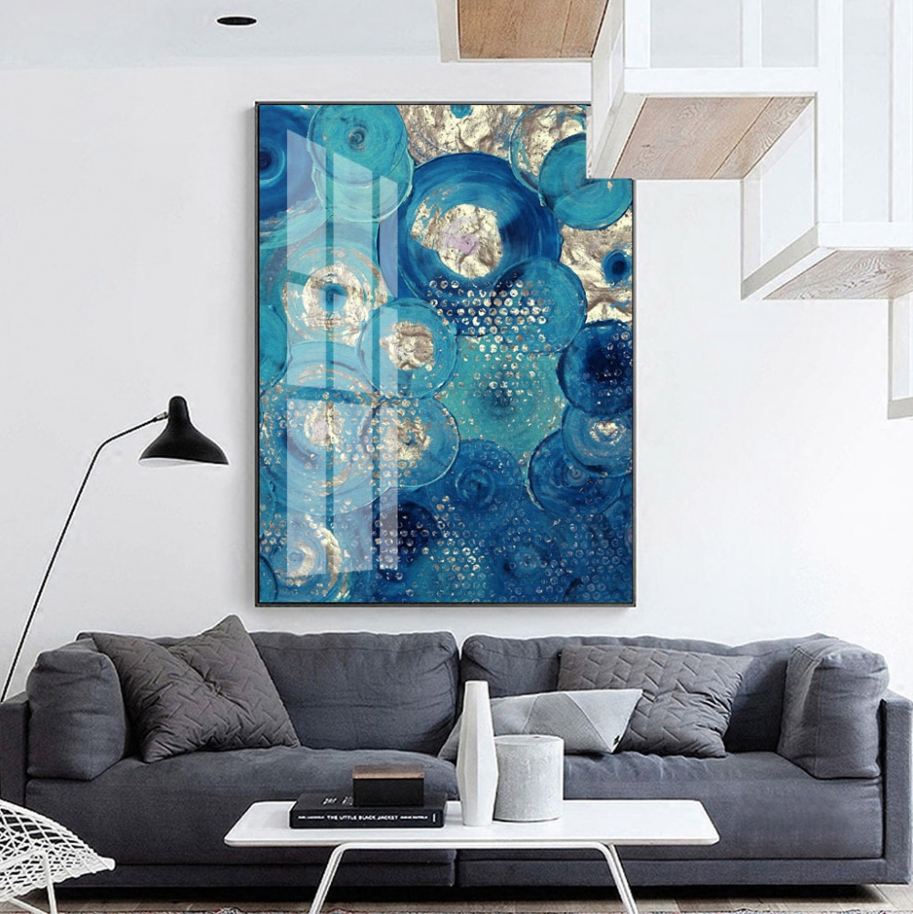 Blauwe cirkels vol glans — interieur 3