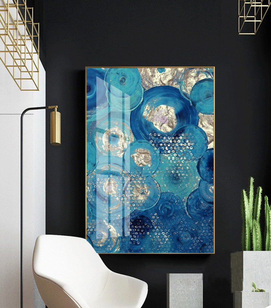 Blauwe cirkels vol glans — interieur 6
