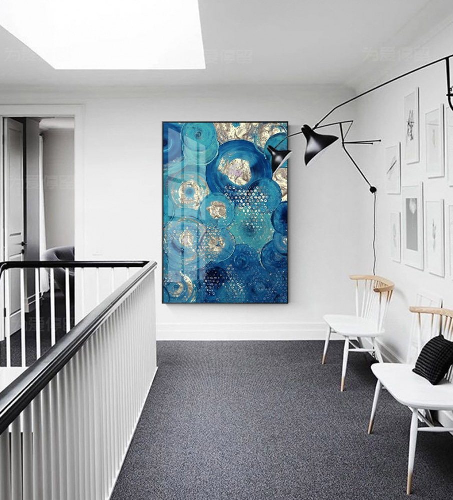 Blauwe cirkels vol glans — interieur 9