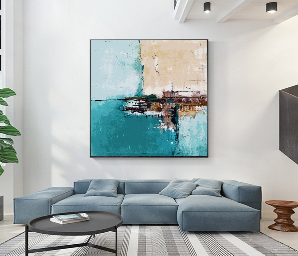 Turquoise tussen verweerde vlakken — interieur 1