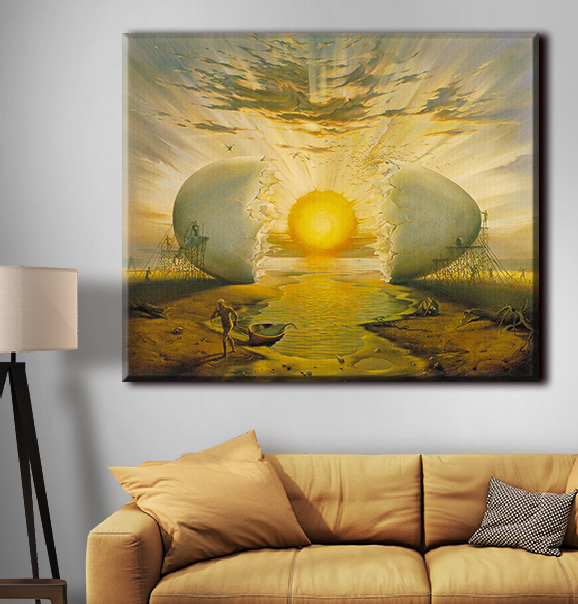 Zon tussen open eierschalen — interieur 1