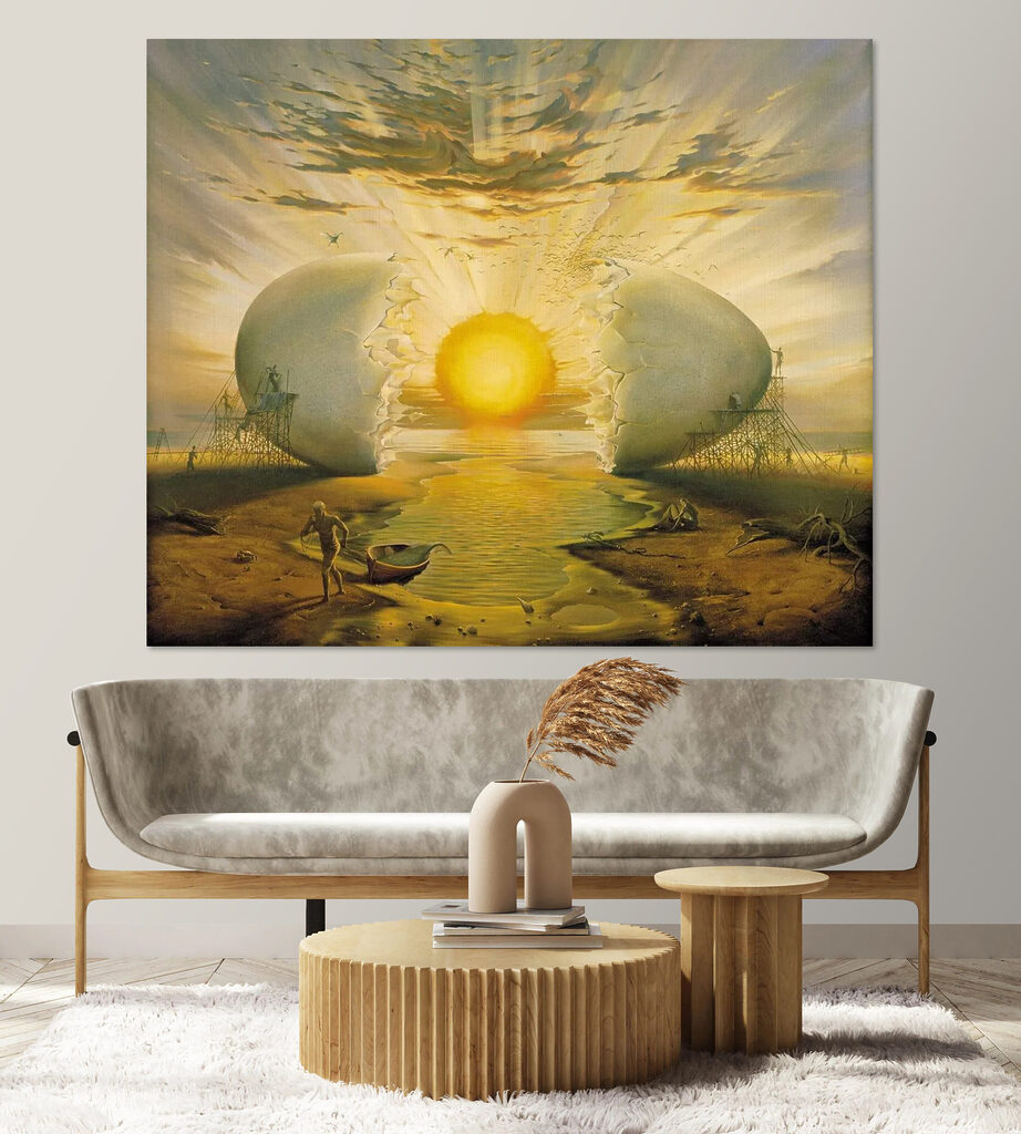 Zon tussen open eierschalen — interieur 4