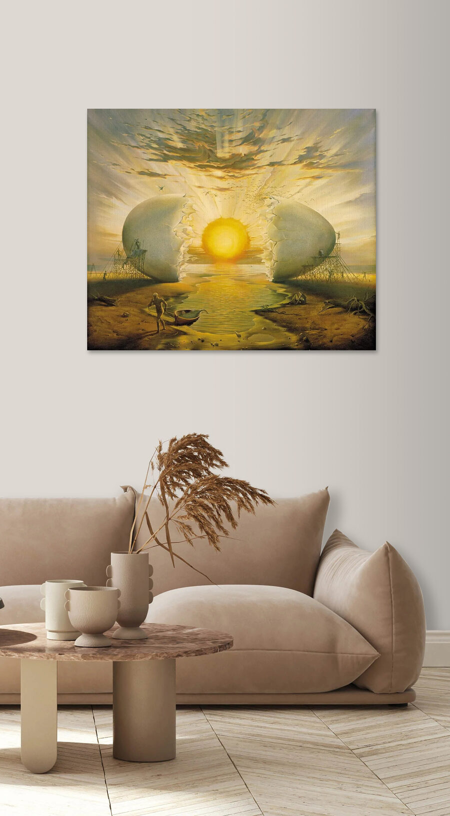 Zon tussen open eierschalen — interieur 3