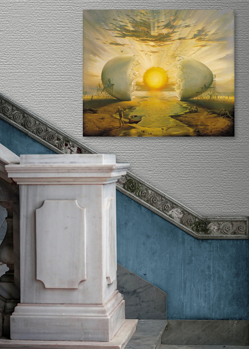 Zon tussen open eierschalen — interieur 2