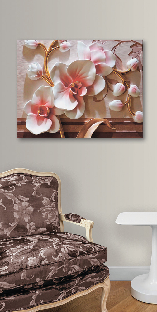 Orchideeën in roze licht — interieur 2