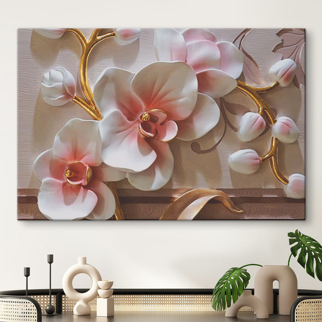Orchideeën in roze licht — interieur 5
