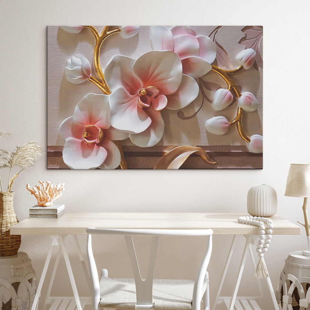 Orchideeën in roze licht — interieur 6