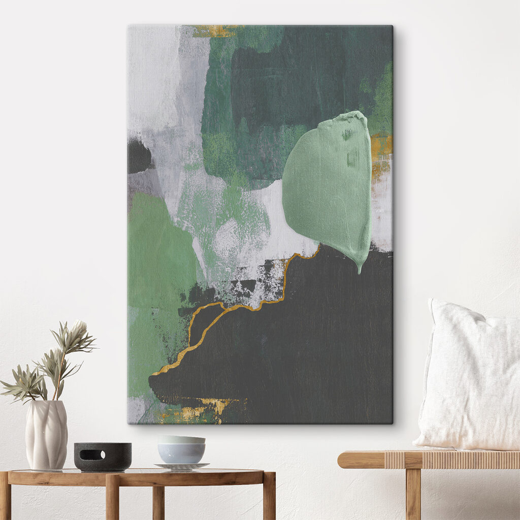 Groene vlakken met goud — interieur 4