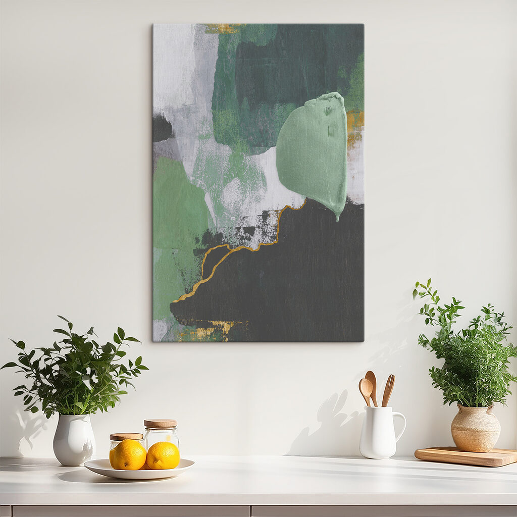 Groene vlakken met goud — interieur 5