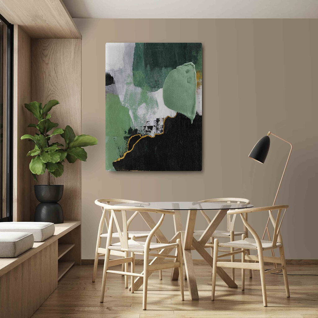 Groene vlakken met goud — interieur 3