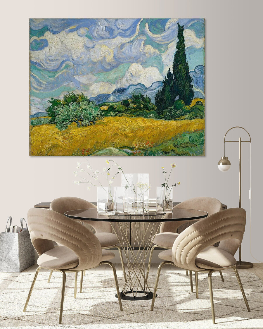 Cipressen onder draaiende wolken — interieur 4