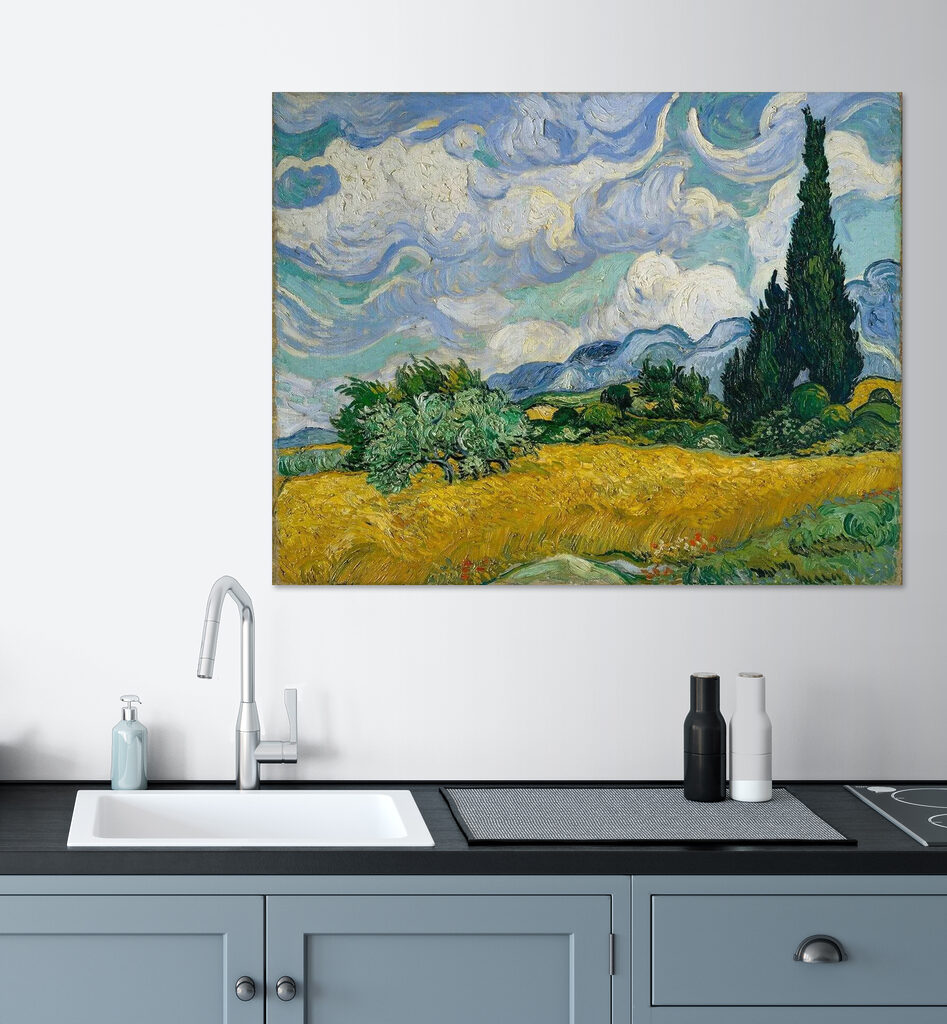 Cipressen onder draaiende wolken — interieur 2