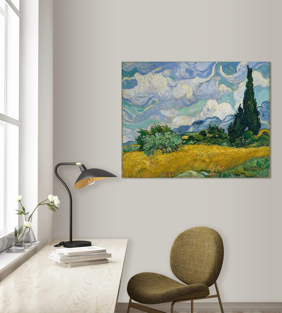 Cipressen onder draaiende wolken — interieur 5