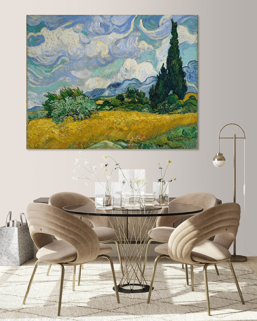 Cipressen onder draaiende wolken — interieur 6