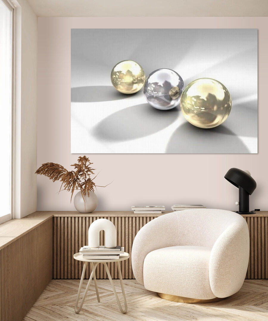 Drie bollen in daglicht — interieur 2