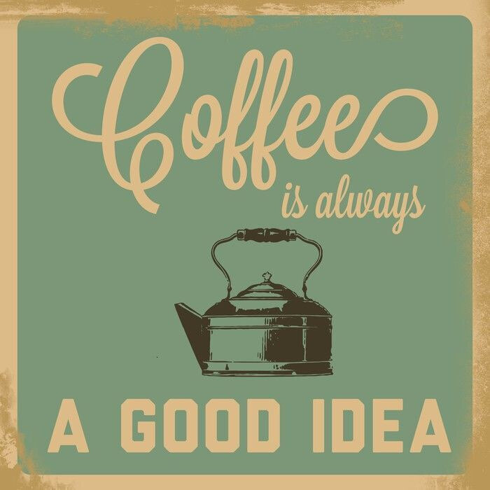 Altijd tijd voor koffie — volledig ontwerp