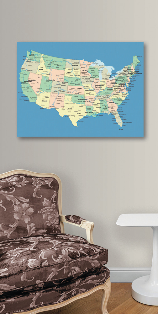 Verenigde Staten in kaart — interieur 1