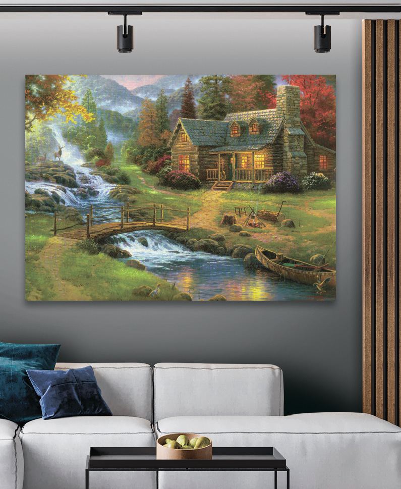 Een huisje bij watervallen — interieur 3