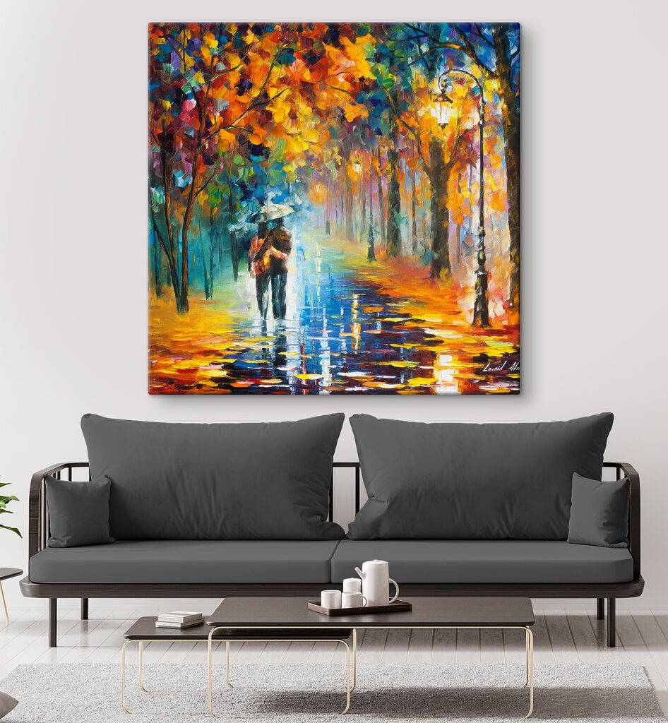 Samen door de herfstregen — interieur 8