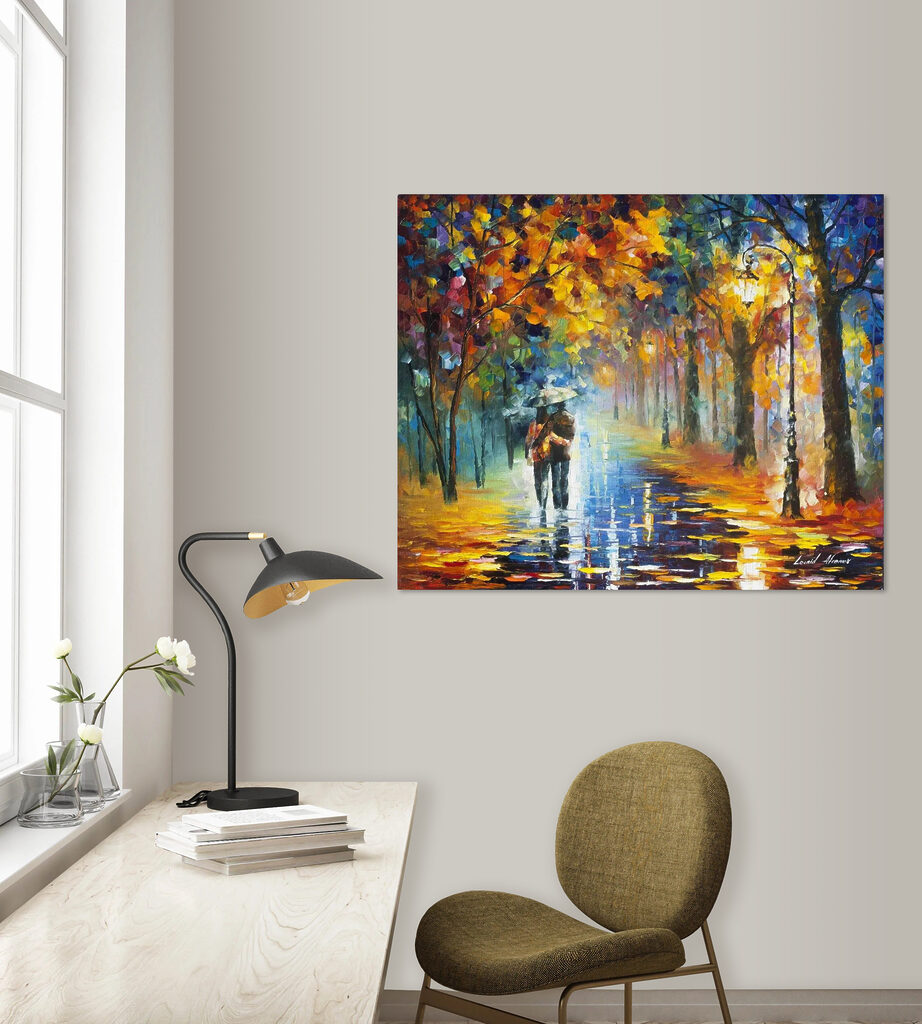 Samen door de herfstregen — interieur 2