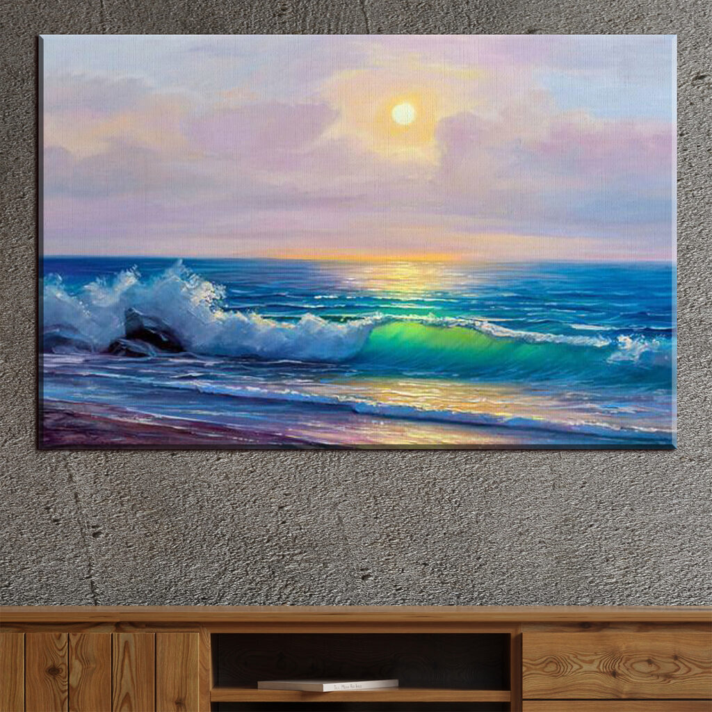 Een golf vangt zonlicht — interieur 1