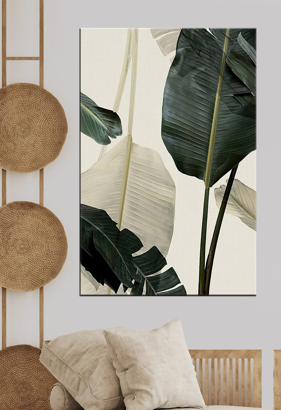 Bananenblad in zacht contrast — interieur 2